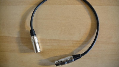 XLR-Kabel kurz 0,5 m (reine Kabellänge: 40 cm)