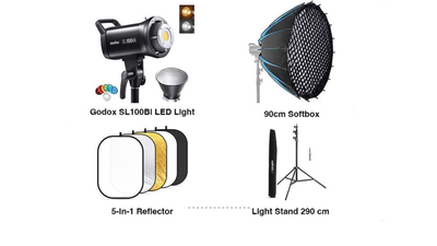 Lighting Set - Good SL100 Bi Color LED Light + Softbox