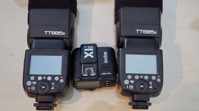 2x Godox TT865 S mit X1T-S Transmitter Blitzset für Sony MI